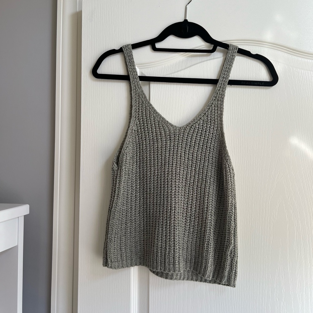 Green knit beachy top from boutique